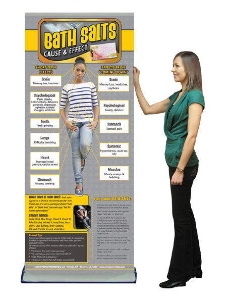 C&E Bath Salts Prevention Retractable Banner w/Stand