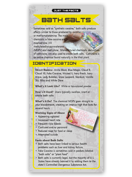 Just the Facts Rack Card: Bath Salts