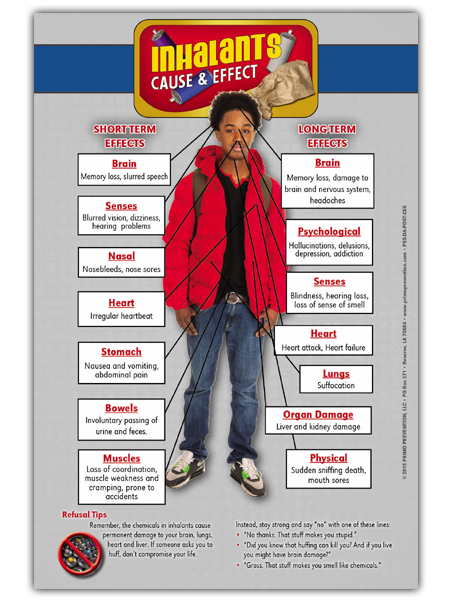 Inhalants Cause & Effect Mini Poster