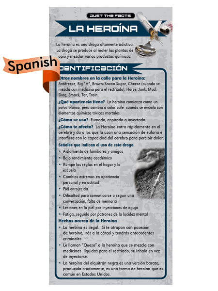 *SPANISH* Just the Facts Rack Card: Heroin