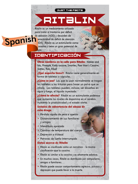 *SPANISH* Just the Facts Rack Card: Ritalin