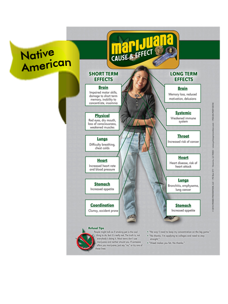 *NATIVE AMERICAN VERSION* Marijuana Cause & Effect Mini Poster