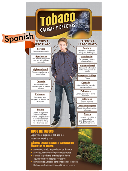 *SPANISH* Cause & Effect Rack Card: Tobacco