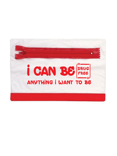 Drug Free I Can Be Pencil Pouch