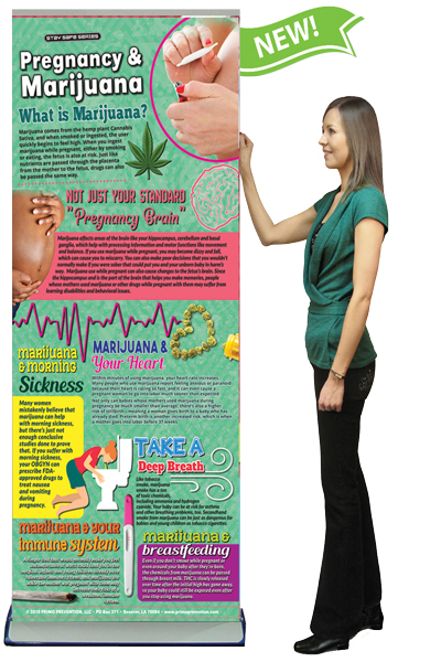 Pregnancy & Marijuana Retractable Banner w/Stand