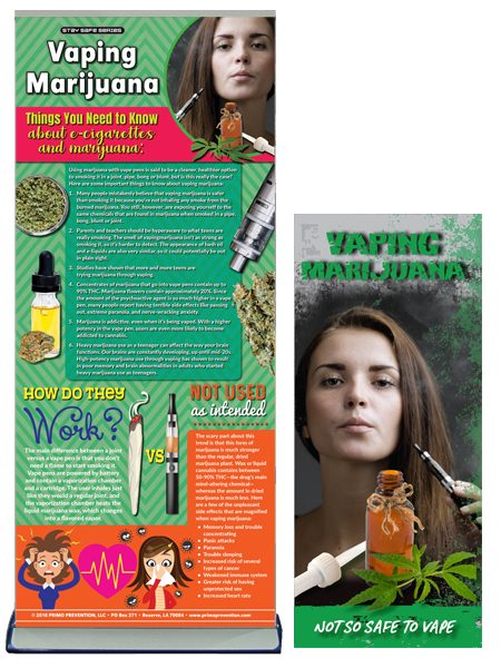 Vaping Marijuana Retractable Banner Package