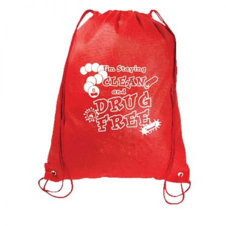 I'm Staying Clean and Drug Free Drawstring Backpack