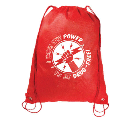 I Have the Power to Be Drug Free Drawstring Backpack
