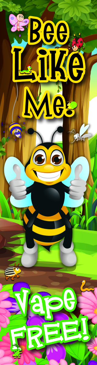 Bee Like Me. Vape Free! Bookmark