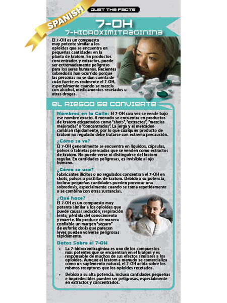 SPANISH Just the Facts Rack Card: 7-OH (7 Hydroxymitragynine)